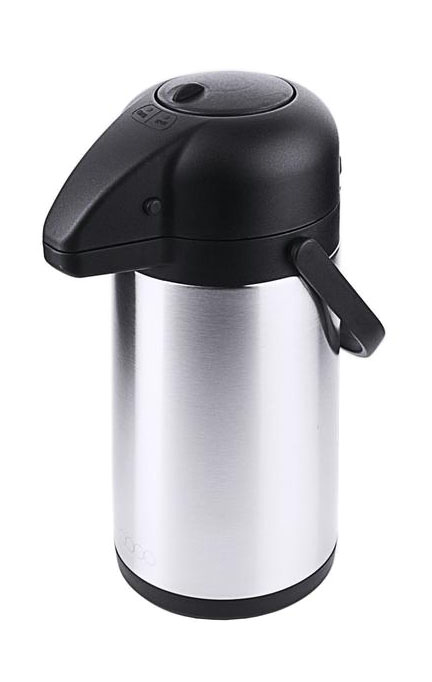 Contacto Pumpthermoskanne 2,2 ltr. Edelstahl Matt gebürstet