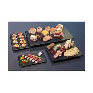 Tablett"Lava" GN 1/4 H:1,2cm Schiefer Melamin 