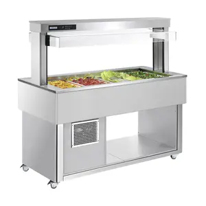 Büfett-Insel gekühlte Wanne  1169 mm GN 3/1 Cookmax silver
