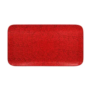 Platte rechteckig 38x21cm Fusion Ruby rot/schwarz RAK
