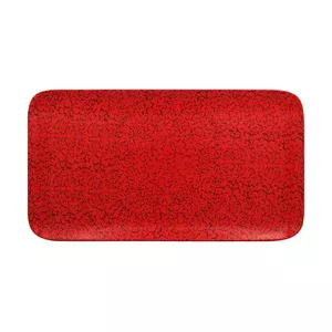 Platte rechteckig 38x21cm Fusion Ruby rot/schwarz RAK