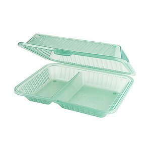 Behälter 2 Fächer 21 x 25,5 x 7,5 cm Eco-Takeouts grün Contacto