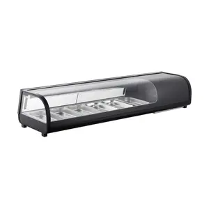 Sushivitrine 6 x GN 1/3 1530 x 420 x 265 mm Cookmax black