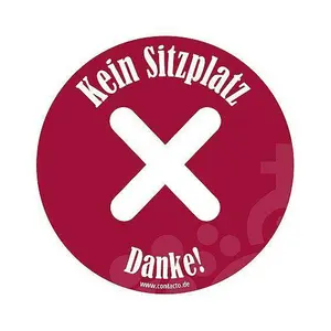 Schild Kein Sitzplatz selbstklebend 10 cm Contacto