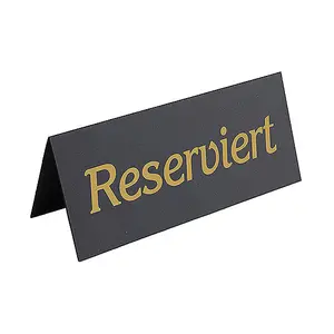 Aufsteller RESERVIERT schwarz Contacto