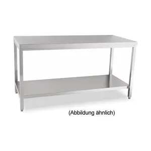 Arbeitstisch m. Boden 1200x600x850 mm ohne Aufkantung Cookmax black
