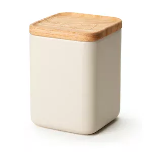 Vorratsdose 10,5x10,5x14,5cm m Holzdeckel sand Continenta