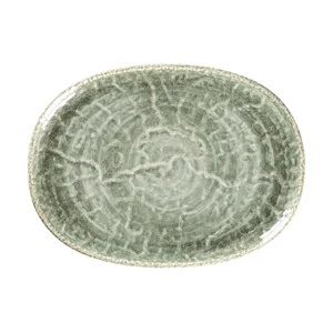 Platte coup 28x20,5cm oval Rakstone Krush green RAK