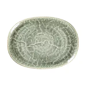 Platte coup 28x20,5cm oval Rakstone Krush green RAK