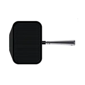 Eisenguss-Grillpfanne 28x20cm Steakpfanne, rechteckig Contacto