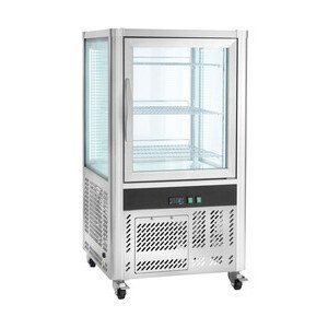 Show-Kühlvitrine, Umluft, 200 l, 706 x 706 x 1300 230 V / 0,22 kW Cookmax orange