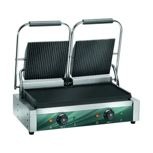 Kontaktgrill  3,6kW / 230V  oben gerillt, unten glatt, Cookmax orange