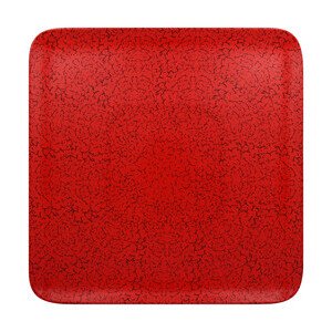 Teller quadratisch 30cm Fusion Ruby rot/schwarz RAK