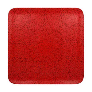 Teller quadratisch 30cm Fusion Ruby rot/schwarz RAK