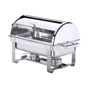 Chafing - Dish Roll-Top GN1/1 CNS 18/10 mit 2 Brennbehältern Contacto