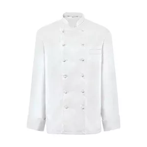 Kochjacke Herren langarm weiß Gr. M Brustleistentasche 
