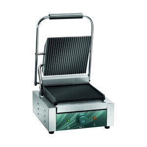 Kontaktgrill oben gerillt, unten glatt 290 x 305 x 210 230 V / 1,80 kW Cookmax orange