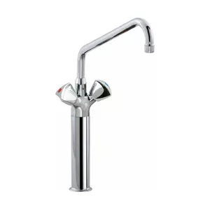 Zweigriff-Säulen-Mischarmatur BxHxT: 150x498x339cm Cookmax black