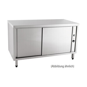 Wärmeschrank 1800 x 700 x 850 mm ohne Aufkantung m. Türen Cookmax orange