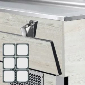 Tablettrutsche Hemlock für Büfetts GN 6/1 Cookmax silver
