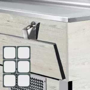 Tablettrutsche Hemlock für Büfetts GN 6/1 Cookmax silver