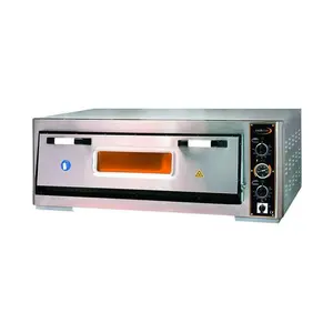 Pizzaofen 1 Backkammer, 6 Pizzen Ø 30cm  - 119,0 x 88,0 x 44,0cm  400 V / 6,0 kW Cookmax orange