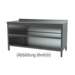 Arbeitsschrank offen 1300 x 600 x 850 mm 5cm Aufkantung Cookmax black