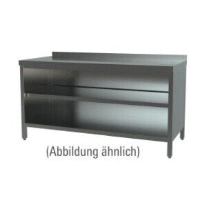 Arbeitsschrank offen 1300 x 600 x 850 mm 5cm Aufkantung Cookmax black