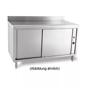 Wärmeschrank 1000 x 600 x 850 mm 5cm Aufkantung m. Flügeltüren Cookmax black
