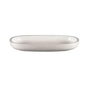 Platte oval 22,5x15cm tief Rakstone Ease weiss RAK