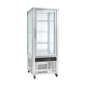 Show-Kühlvitrine 400l Umluftkühlung 706x706x1800mm  230 V / 0,28 kW Cookmax orange