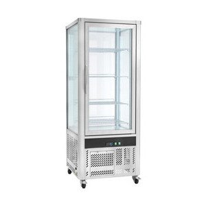 Show-Kühlvitrine 400l Umluftkühlung 706x706x1800mm  230 V / 0,28 kW Cookmax orange