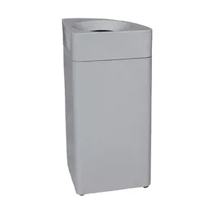 Selbstlöschender Abfalleimer 40 l 1/4 Kreis grau Cookmax black