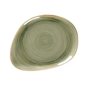Teller 22x16,7cm organisch Rakstone Spot emerald RAK