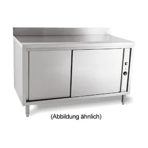 Wärmeschrank 1600 x 600 x 850 mm  5cm Aufkantung m. Türen Cookmax black