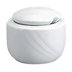 Marmeladen / Zuckerdose 0,20 l Donna Form 1298 weiss Bauscher