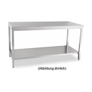Arbeitstisch m. Boden 1900x600x850 mm ohne Aufkantung Cookmax black