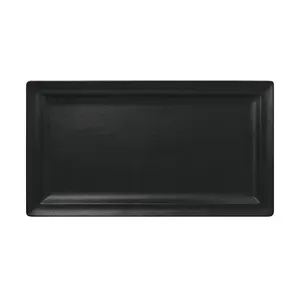 Teller flach rechteckig 38x21cm Fusion Neofusion schwarz RAK