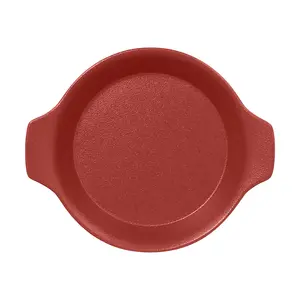 Schale 21,5x18x4cm m. Griffen Fusion Neofusion dunkelrot RAK
