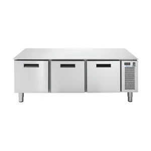 Unterbaukühltisch 3 Schubladen 129 l Cookmax black