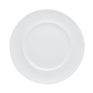 Teller flach 28 cm rund Fahne Enjoy weiss                       - Bauscher
