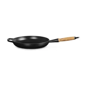 Bratpfanne 28 cm m. Holzgriff Signature schwarz Le Creuset