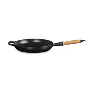 Bratpfanne 28 cm m. Holzgriff Signature schwarz Le Creuset