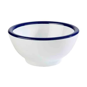 Schale Ø13cm H.6,5cm weiss blauer Rand Pure Assheuer & Pott