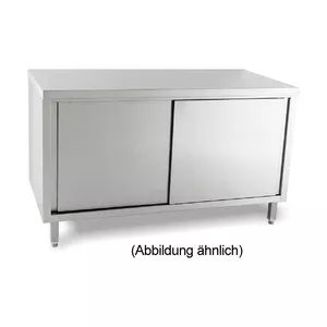 Arbeitsschrank 1200 x 600 x 850 mm ohne Aufkantung m. Türen Cookmax black