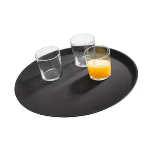 Tablett rund 40,5 cm Fiberglas schwarz Assheuer & Pott