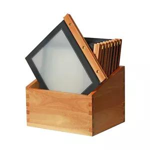 Speisekartenmappe Holz schwarz Contacto