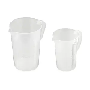 Messbecher 1000 ml PP Natur mit Skala natur Geschlossener Griff Thermohauser