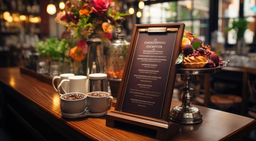 Tischaufsteller aus Holz