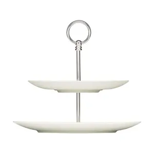 Etagere Teller flach coup 2-fach Purity weiss Bauscher